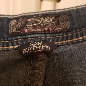 Silver Boyfriend Jeans 24W